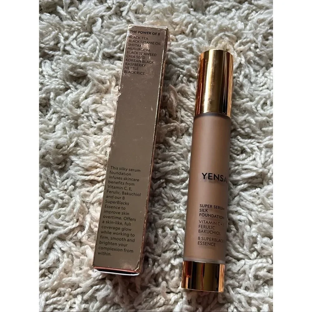 YENSA BEAUTY Super Serum Silk Foundation in Deep Golden 1oz / 30mL Full Size NIB